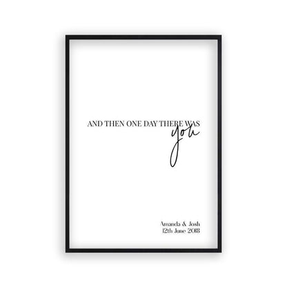 Personalized And Then One Day There Was You Names Print - Blim & Blum