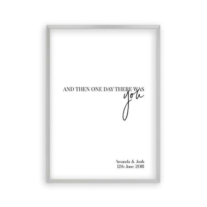 Personalized And Then One Day There Was You Names Print - Blim & Blum