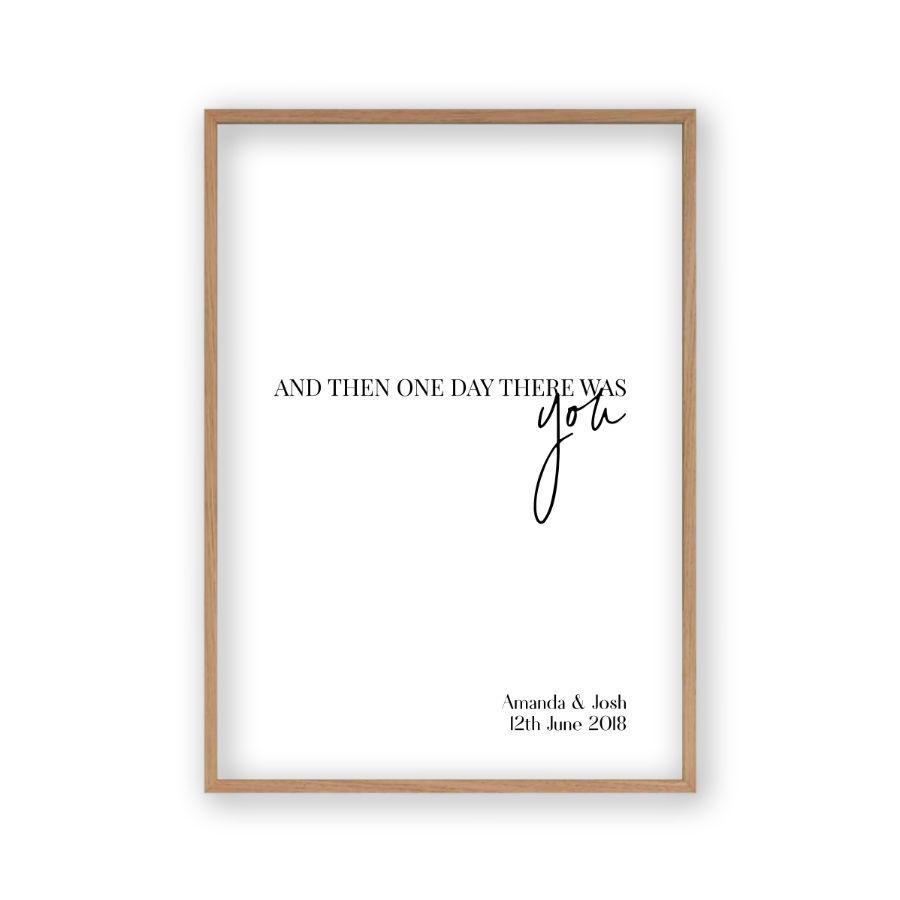 Personalized And Then One Day There Was You Names Print - Blim & Blum