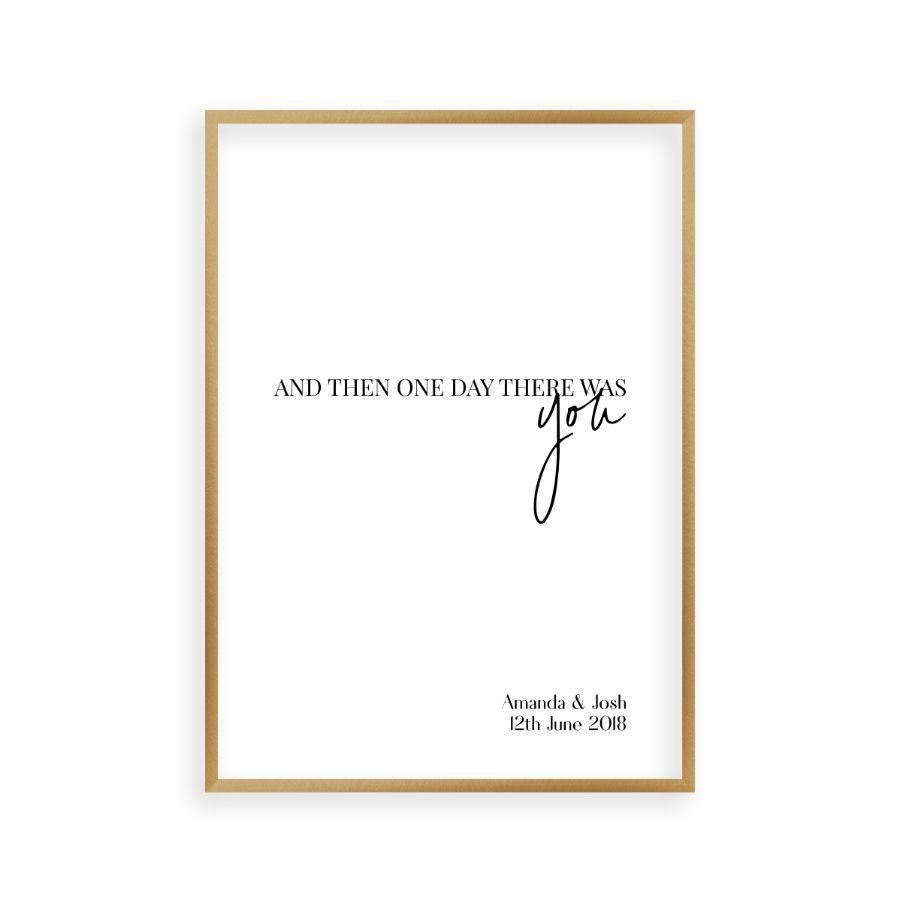 Personalized And Then One Day There Was You Names Print - Blim & Blum