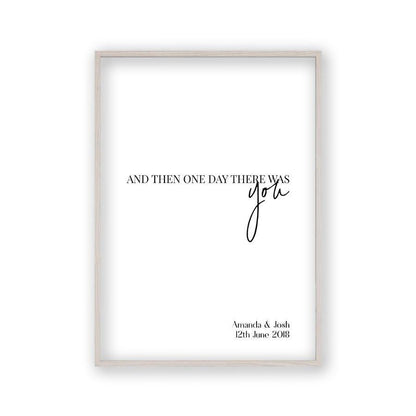 Personalized And Then One Day There Was You Names Print - Blim & Blum