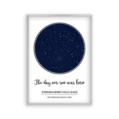 Personalized Stars Day You Were Born Baby Print - Blim & Blum