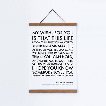 Personalized Christening Wish Hanging Canvas Print - Blim & Blum