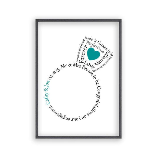 Personalized Engagement Ring Heart Print - Blim & Blum