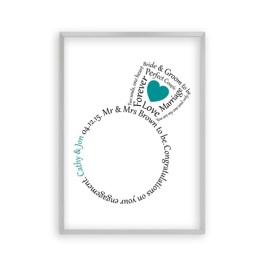 Personalized Engagement Ring Heart Print - Blim & Blum