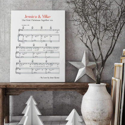 Personalized Favourite Song Music Sheet Notes Print - Blim & Blum