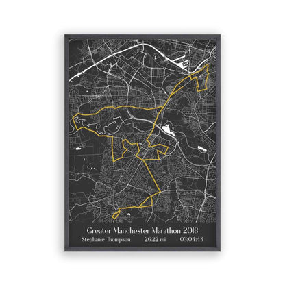 Personalized Greater Manchester Marathon Map Print - Blim & Blum
