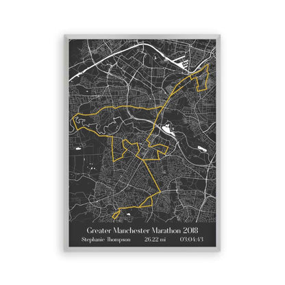 Personalized Greater Manchester Marathon Map Print - Blim & Blum