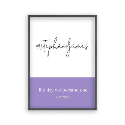 Personalized Hashtag Wedding Print - Blim & Blum