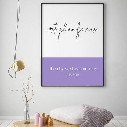 Personalized Hashtag Wedding Print - Blim & Blum