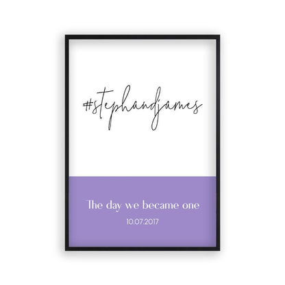 Personalized Hashtag Wedding Print - Blim & Blum