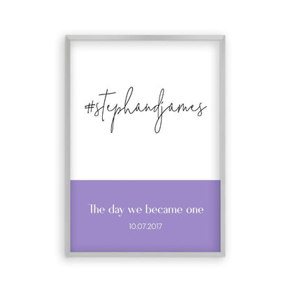 Personalized Hashtag Wedding Print - Blim & Blum