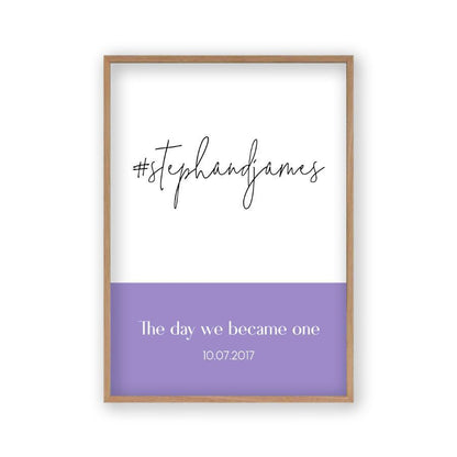 Personalized Hashtag Wedding Print - Blim & Blum