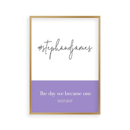Personalized Hashtag Wedding Print - Blim & Blum