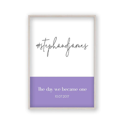 Personalized Hashtag Wedding Print - Blim & Blum