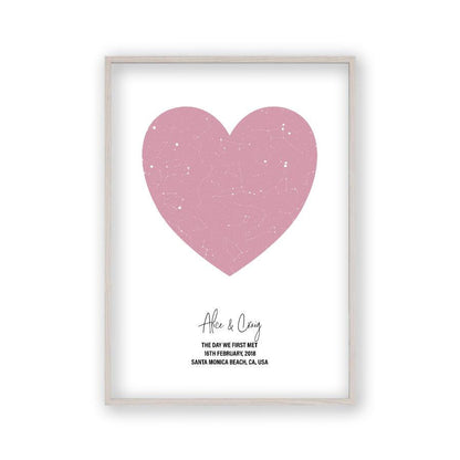 Personalized Heart Star Map Print - Blim & Blum