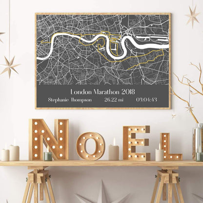 Personalized London Marathon Map Print - Blim & Blum