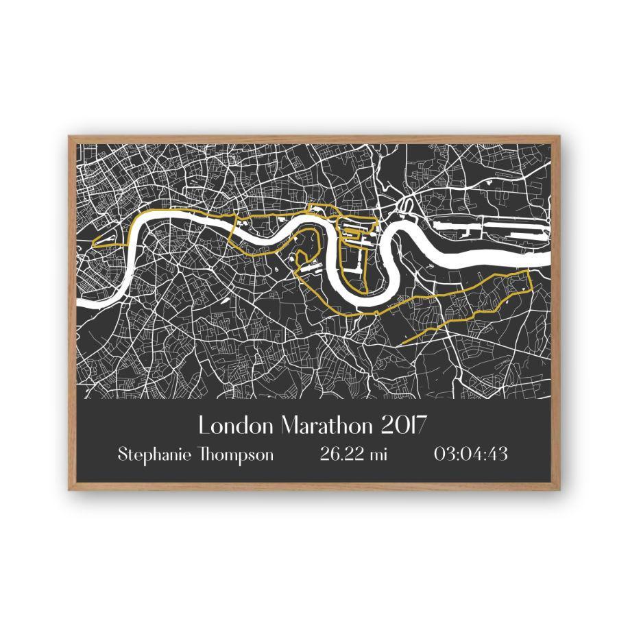 Personalized London Marathon Map Print - Blim & Blum
