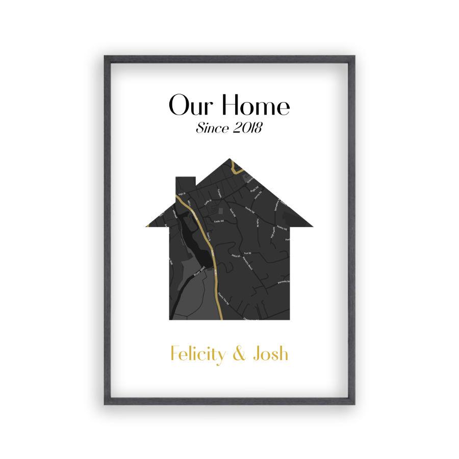 Personalized Map Home Print - Blim & Blum