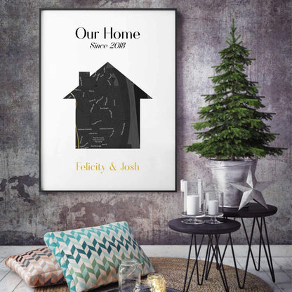 Personalized Map Home Print - Blim & Blum