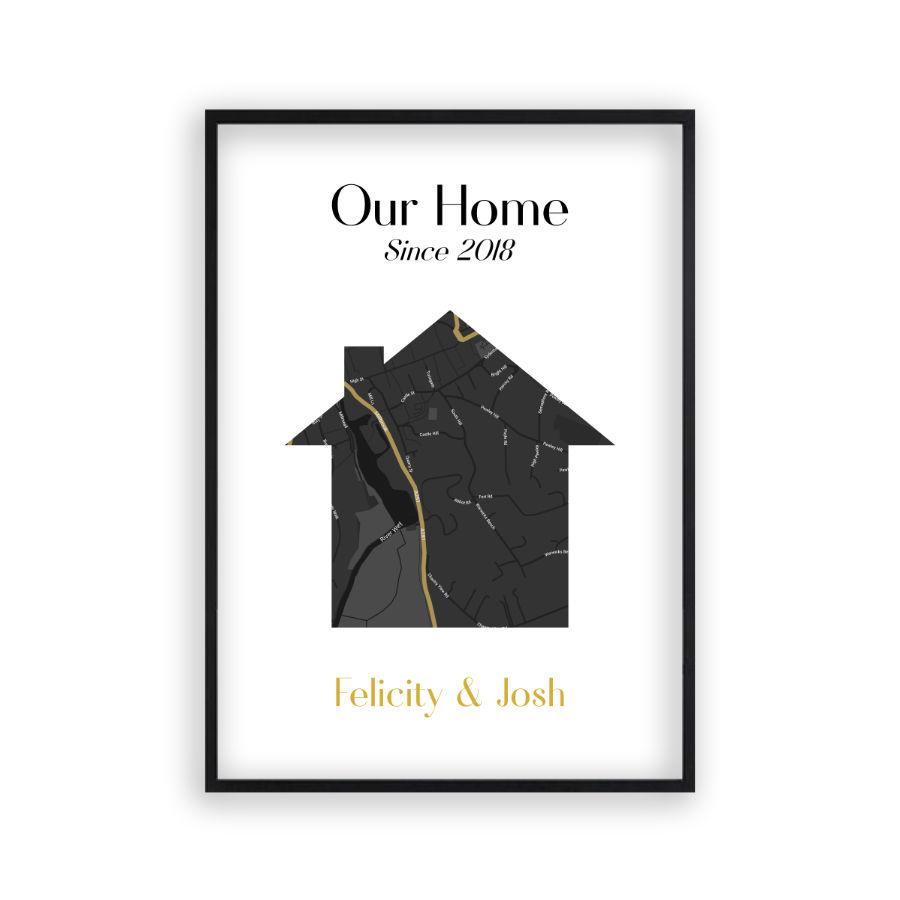 Personalized Map Home Print - Blim & Blum