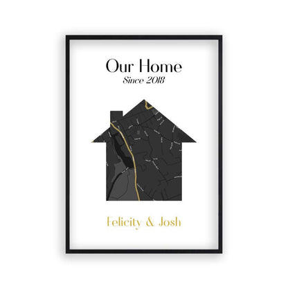 Personalized Map Home Print - Blim & Blum