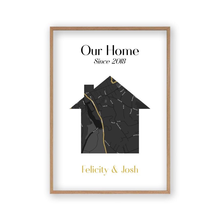 Personalized Map Home Print - Blim & Blum