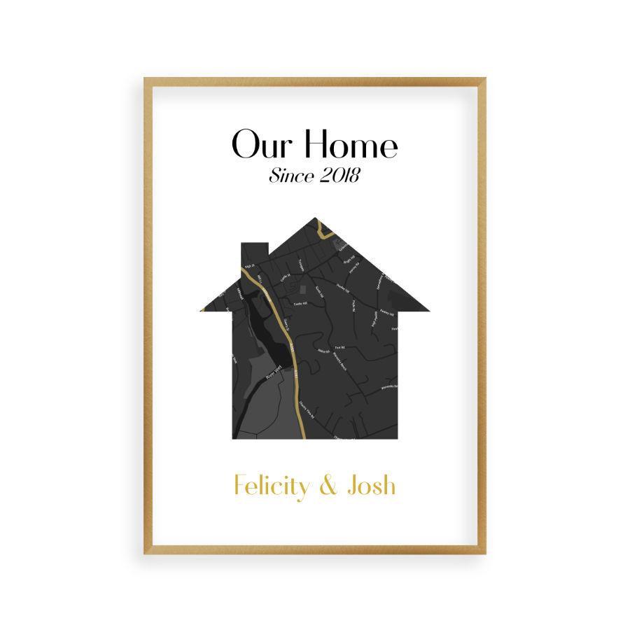 Personalized Map Home Print - Blim & Blum