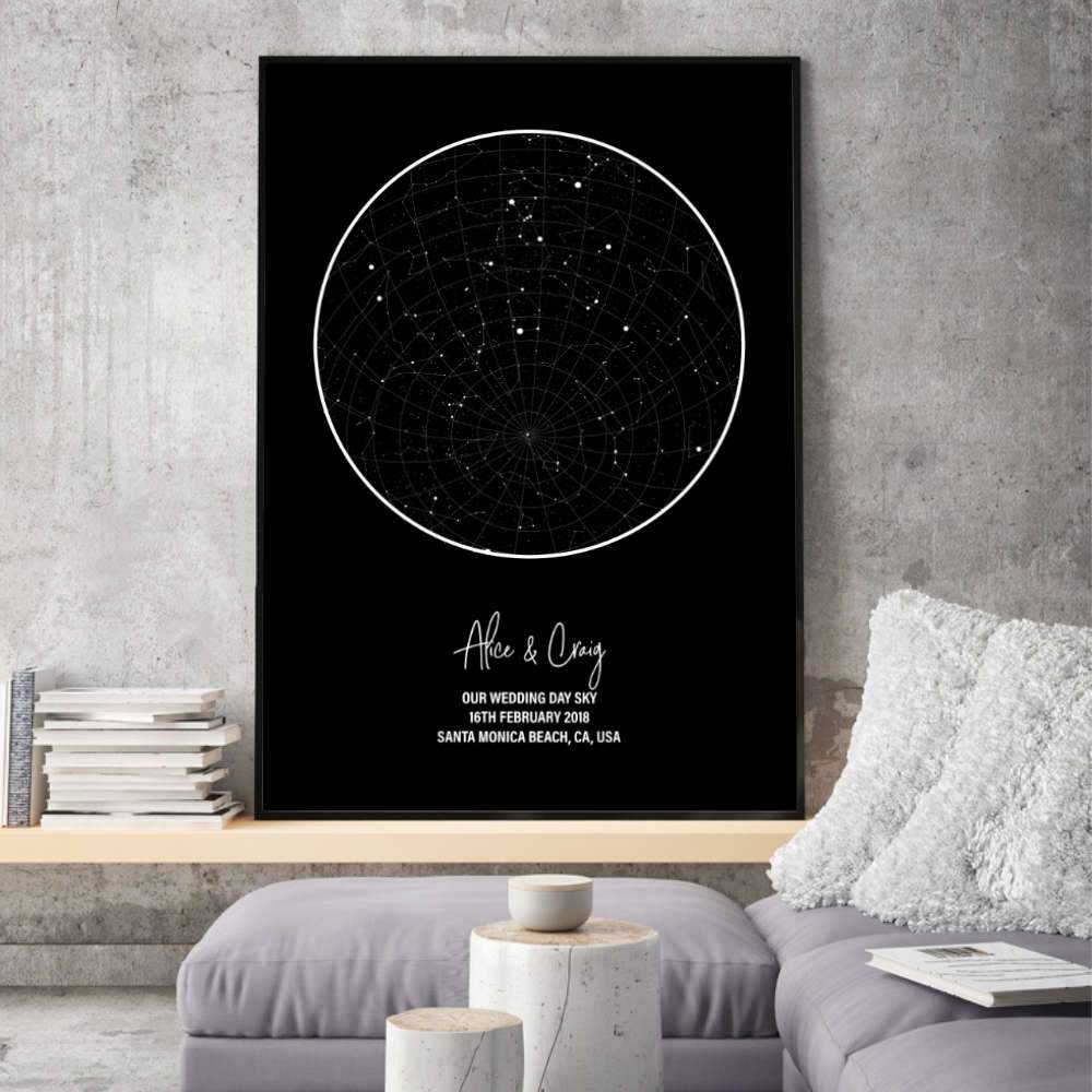 Personalized Star Map Night Sky Print - Blim & Blum