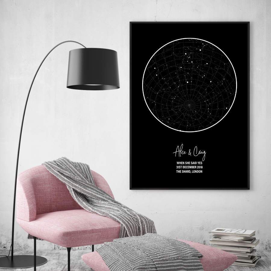 Personalized Star Map Night Sky Print - Blim & Blum