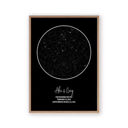 Personalized Star Map Night Sky Print - Blim & Blum