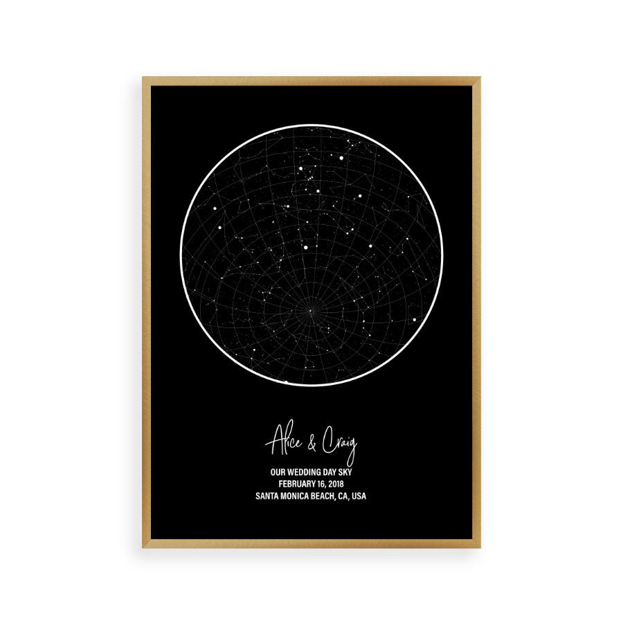 Personalized Star Map Night Sky Print - Blim & Blum