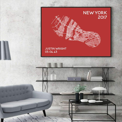 Personalized Marathon Or Running Race Location Map Print - Blim & Blum