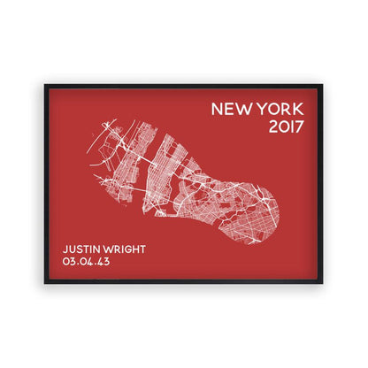 Personalized Marathon Or Running Race Location Map Print - Blim & Blum