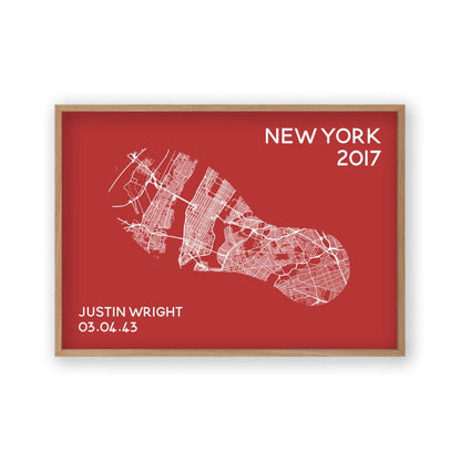 Personalized Marathon Or Running Race Location Map Print - Blim & Blum