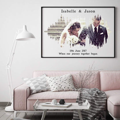 Personalized Photo Sound Wave Wedding Anniversary Print - Blim & Blum