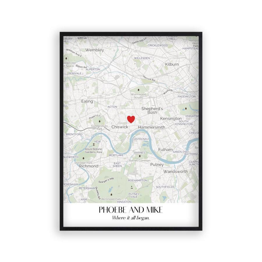 Personalized Special Place Map Print - Blim & Blum