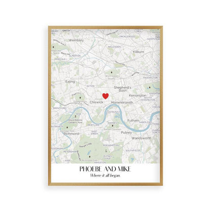 Personalized Special Place Map Print - Blim & Blum