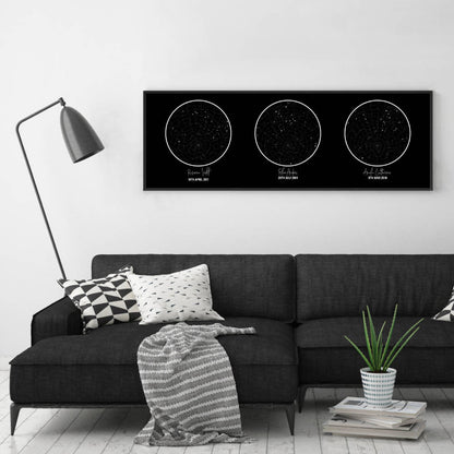 Personalized Trio Of Star Maps Print - Blim & Blum