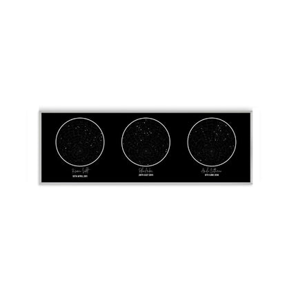 Personalized Trio Of Star Maps Print - Blim & Blum