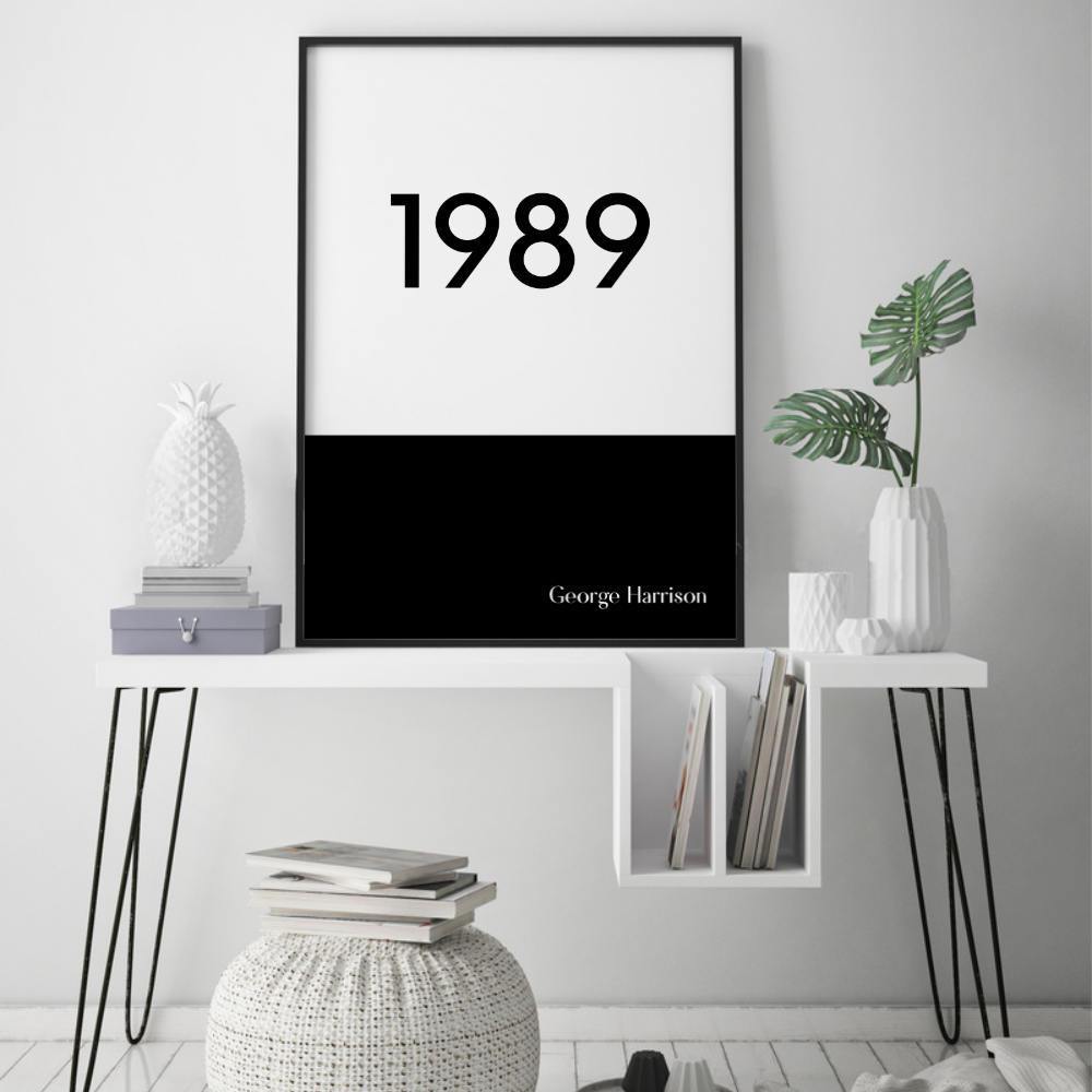 Personalized Typographic Year Print - Blim & Blum