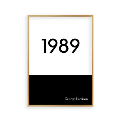 Personalized Typographic Year Print - Blim & Blum