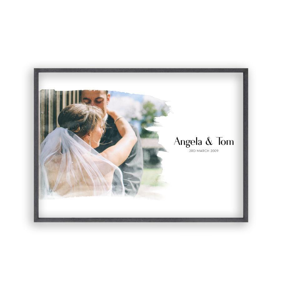 Personalized Watercolor Couple Photo Print - Blim & Blum