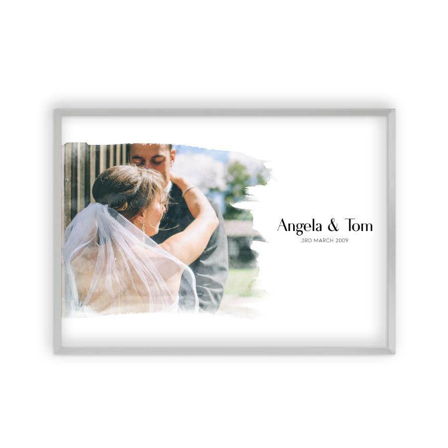 Personalized Watercolor Couple Photo Print - Blim & Blum