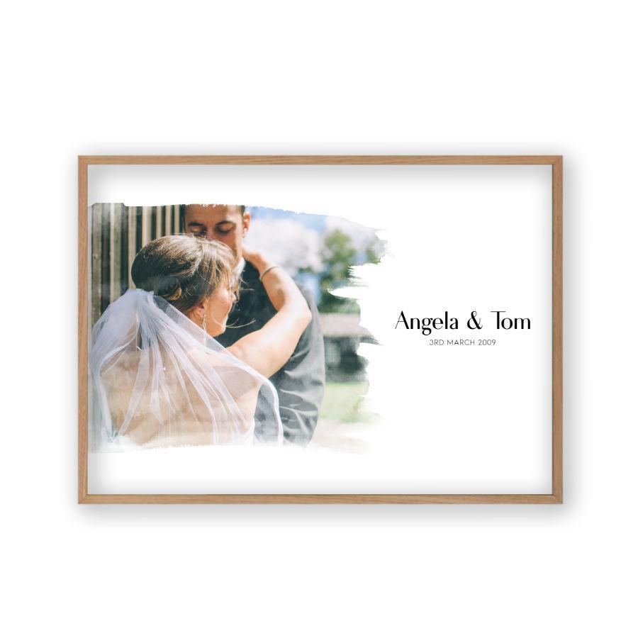 Personalized Watercolor Couple Photo Print - Blim & Blum