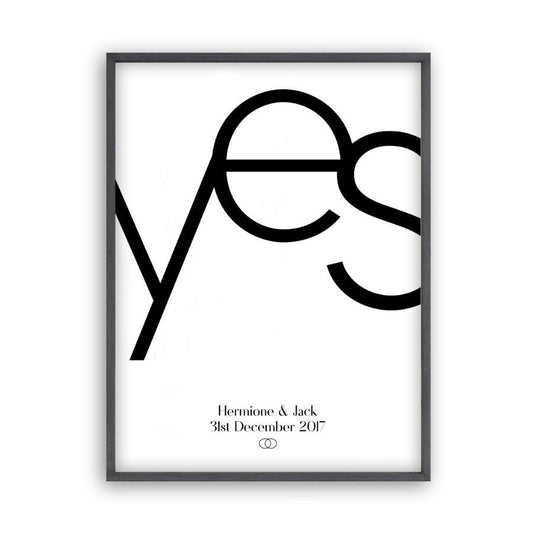 Personalized Yes Engagement Print - Blim & Blum