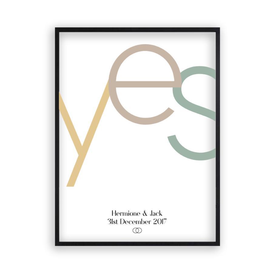 Personalized Yes Engagement Print - Blim & Blum