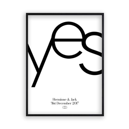 Personalized Yes Engagement Print - Blim & Blum