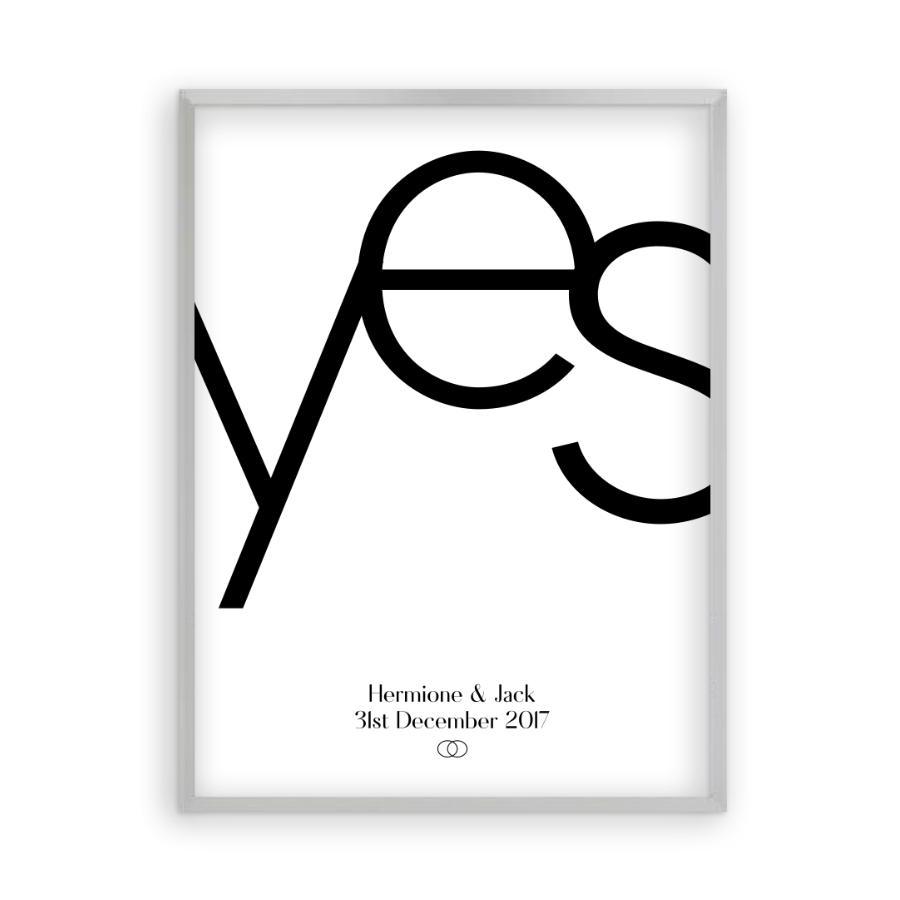 Personalized Yes Engagement Print - Blim & Blum