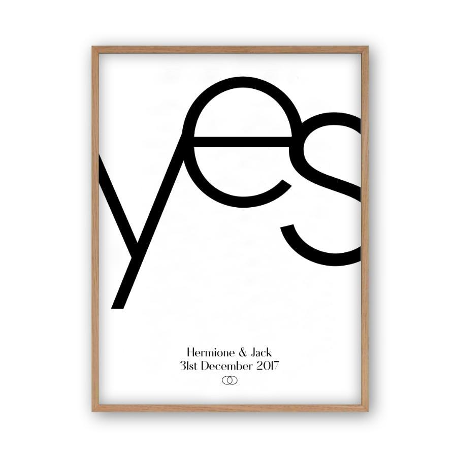 Personalized Yes Engagement Print - Blim & Blum